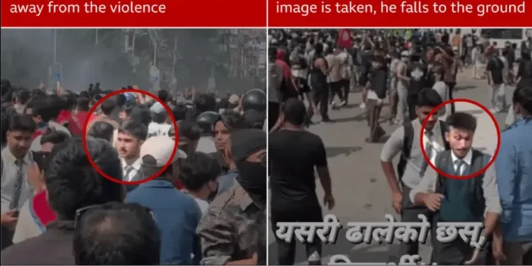 Young protesters and police clash outside Kathmandu parliament - BBC