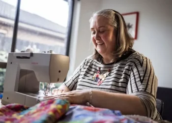 Colorful patterned fabrics linked to Nerida Hansen dispute - Chris Hopkins/BBC