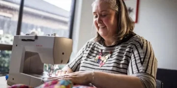 Colorful patterned fabrics linked to Nerida Hansen dispute - Chris Hopkins/BBC