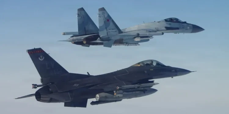 NORAD fighter jets intercept Russian aircraft near Alaska - Department Of Defense photo via AP