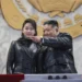 Kim Jong Un at Pyongyang military parade - Korean Central News Agency/Korea News Service via AP