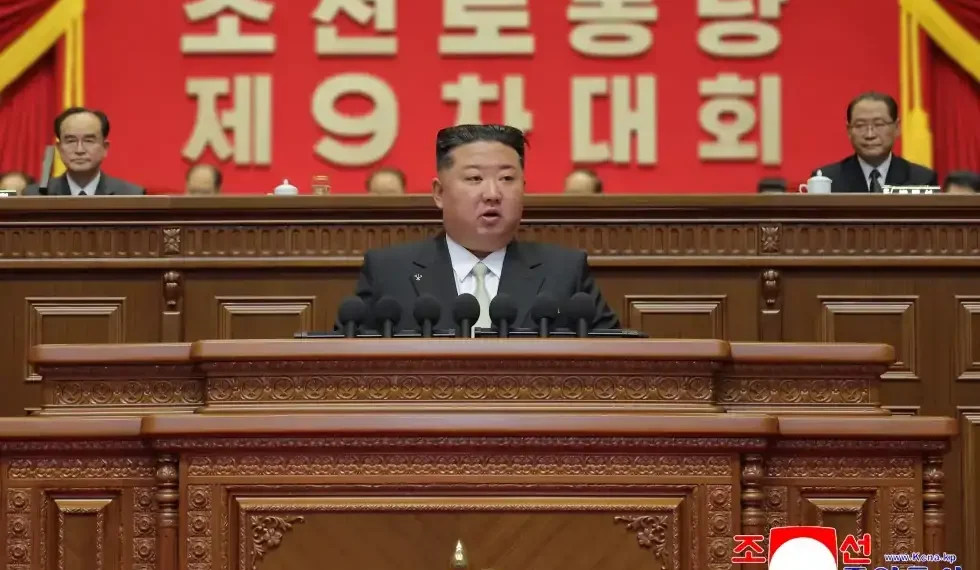 Kim Jong Un addresses Workers’ Party congress in Pyongyang - Korean Central News Agency/Korea News Service via AP