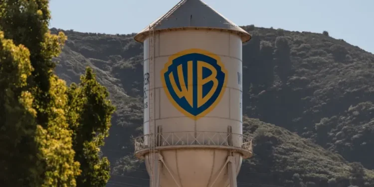 Paramount and Warner Bros studio logos amid takeover battle - Photo AP/Jae C. Hong
