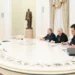 Vladimir Putin at Kremlin meeting on Ukraine talks - Kristina Kormilitsyna/Reuters/CNN