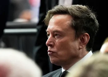 SpaceX rocket and AI concept illustrating space-based computing vision - AP Photo/Julia Demaree Nikhinson, File