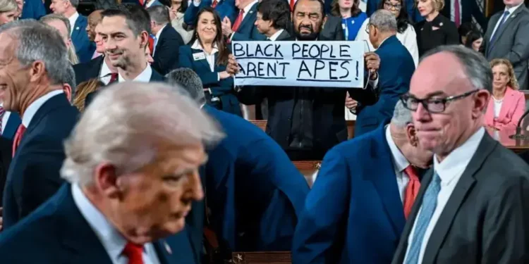 President Trump delivering record State of the Union address- Democratic Congressman Al Greene/EPA/BBC