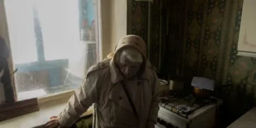 Frozen Dnipro River in Kyiv with residents enduring blackout - Roman Pilipey/AFP/Getty Images