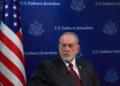 US ambassador speaks during televised political interview - AP Photo/Ohad Zwigenberg, File