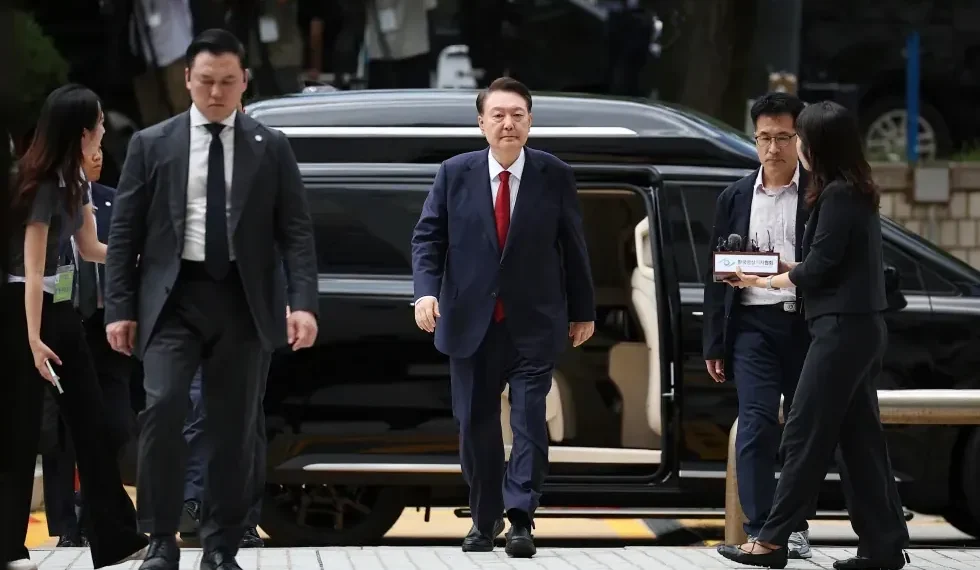 Former President Yoon Suk Yeol arrives at Seoul court for sentencing - Kim Hong-Ji/Pool Photo via AP, File