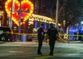 Emergency responders at Austin bar shooting scene early morning - Ricardo B. Brazziell/Austin American-Statesman via AP