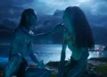 Scene from Avatar Fire and Ash featuring Na’vi characters in battle - 20th Century Studios/Disney via AP