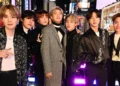 BTS members performing during Arirang album comeback world tour - Credit: Astrid Stawiarz/Getty Images for Dick Clark Productions