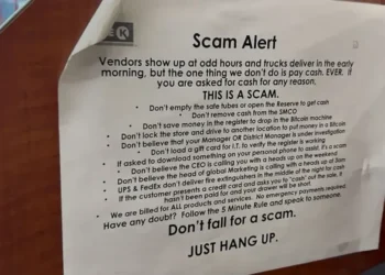Cryptocurrency ATM kiosk located inside Circle K convenience store entrance - image CNN