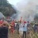 Smoke rising after Colombia military plane crash in Putumayo region - MiPutumayo via AP