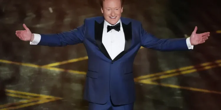 Conan O’Brien delivers opening monologue at the 2026 Academy Awards ceremony - AP Photo/Chris Pizzello