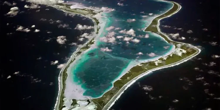 Diego Garcia military base amid rising Iran missile tensions - U.S. Navy via AP, File