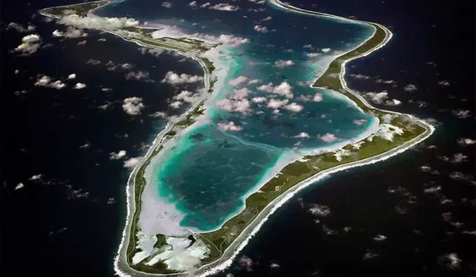 Diego Garcia military base amid rising Iran missile tensions - U.S. Navy via AP, File
