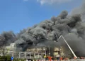 Firefighters respond to deadly factory blaze in Daejeon South Korea - Kim So-yeon/Yonhap via AP