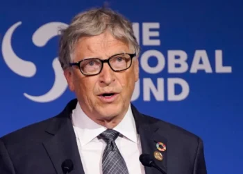 Bill Gates speaking at Gates Foundation town hall meeting - AP Photo/Evan Vucci, File