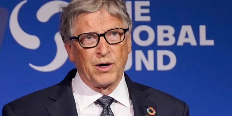 Bill Gates speaking at Gates Foundation town hall meeting - AP Photo/Evan Vucci, File