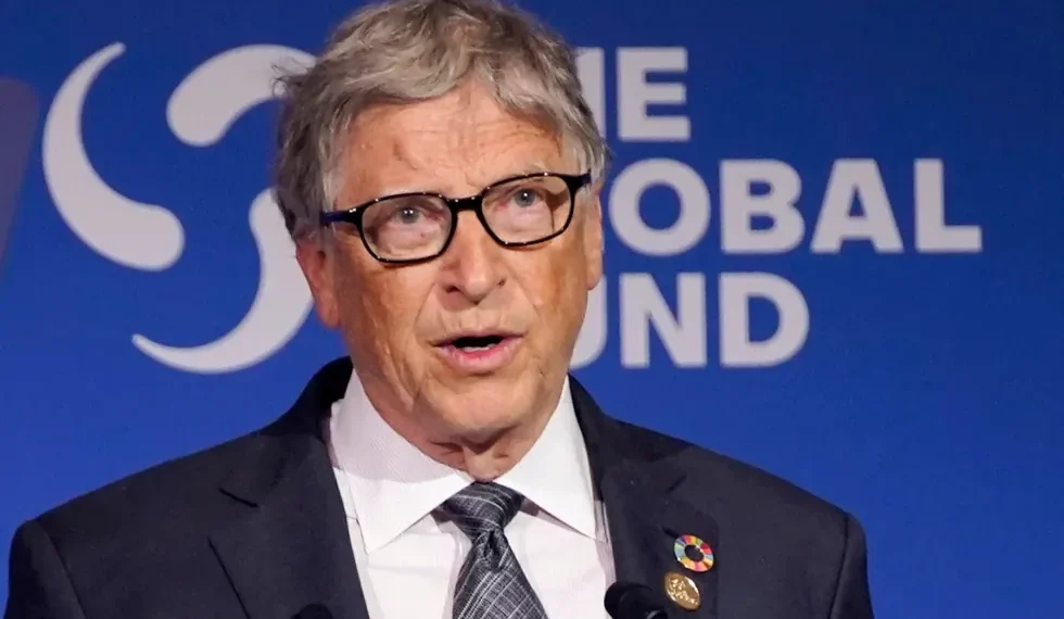 Bill Gates speaking at Gates Foundation town hall meeting - AP Photo/Evan Vucci, File