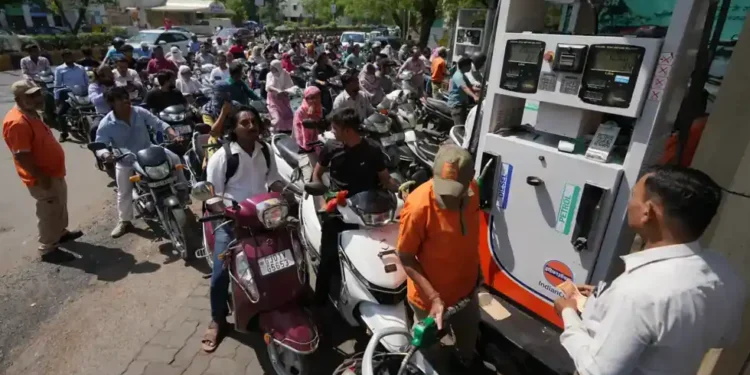Fuel station prices rising amid global oil supply disruptions and inflation - AP Photo/Ajit Solanki