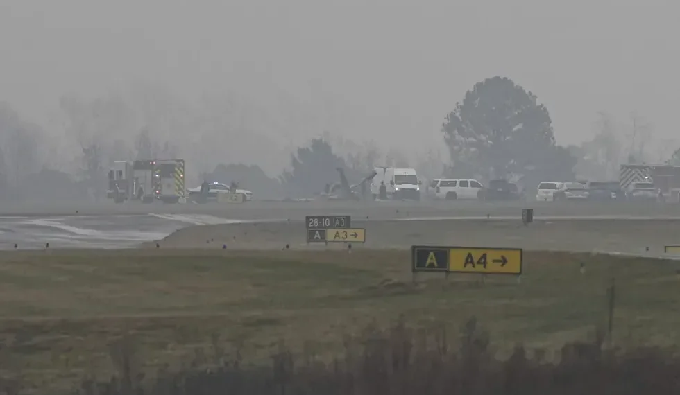 Wreckage area after Greg Biffle Cessna jet crash near Statesville airport - AP Photo/Matt Kelley