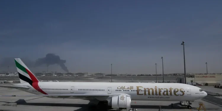 Private jets parked at Gulf airport during airspace disruption - AP Photo/Altaf Qadri