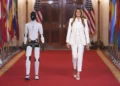 Humanoid robot interacting at White House technology and education summit - AP Photo/Jacquelyn Martin