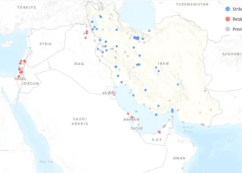 Missile launches during Iran–Israel security escalation in Middle East - Note: Data as of 10 a.m. CET on March 3. Data is not exhaustive and is subject to revision. Source: Armed Conflict Location & Event Data Project Copyright 2026, The Associated Press