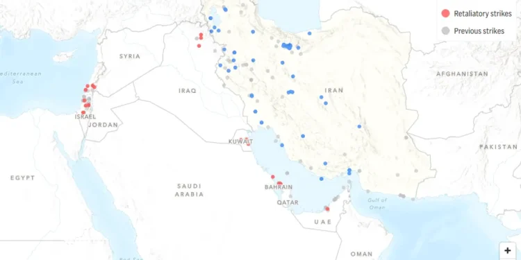 Missile launches during Iran–Israel security escalation in Middle East - Note: Data as of 10 a.m. CET on March 3. Data is not exhaustive and is subject to revision. Source: Armed Conflict Location & Event Data Project Copyright 2026, The Associated Press