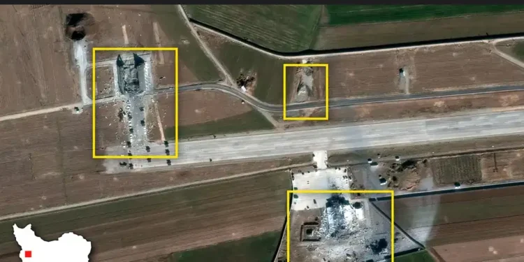 Missile defense intercepts during Israel Iran escalation in Middle East conflict - Source: Satellite image ©2026 Vantor Graphic by: Phil Holm, Sam Metz and Balint Szlanko
