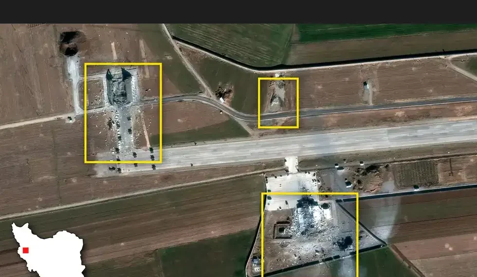 Missile defense intercepts during Israel Iran escalation in Middle East conflict - Source: Satellite image ©2026 Vantor Graphic by: Phil Holm, Sam Metz and Balint Szlanko