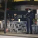 Japanese police outside Chinese embassy after soldier intrusion incident - Yosuke Mizuno/Kyodo News via AP