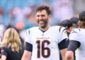 Joe Flacco in Bengals uniform preparing for NFL game - AP Photo/Doug Murray, File