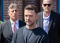 Justin Timberlake outside court following impaired driving plea - AP Photo/Ted Shaffrey, File
