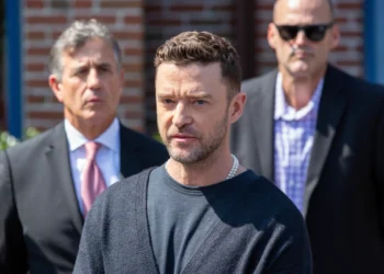 Justin Timberlake outside court following impaired driving plea - AP Photo/Ted Shaffrey, File