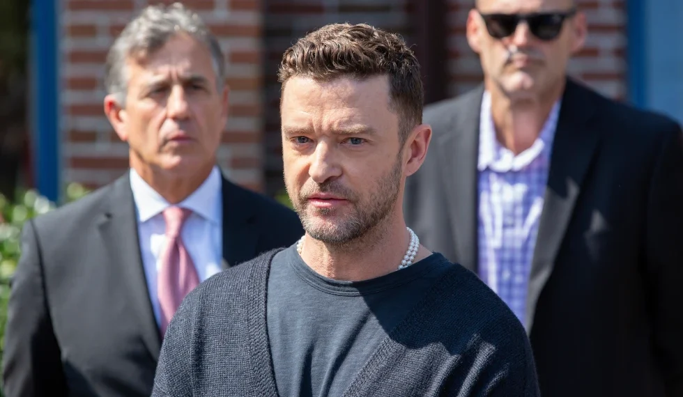 Justin Timberlake outside court following impaired driving plea - AP Photo/Ted Shaffrey, File