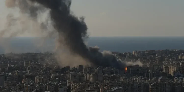 Smoke rises near Gulf oil facility after missile strike- (AP Photo/Hassan Ammar)