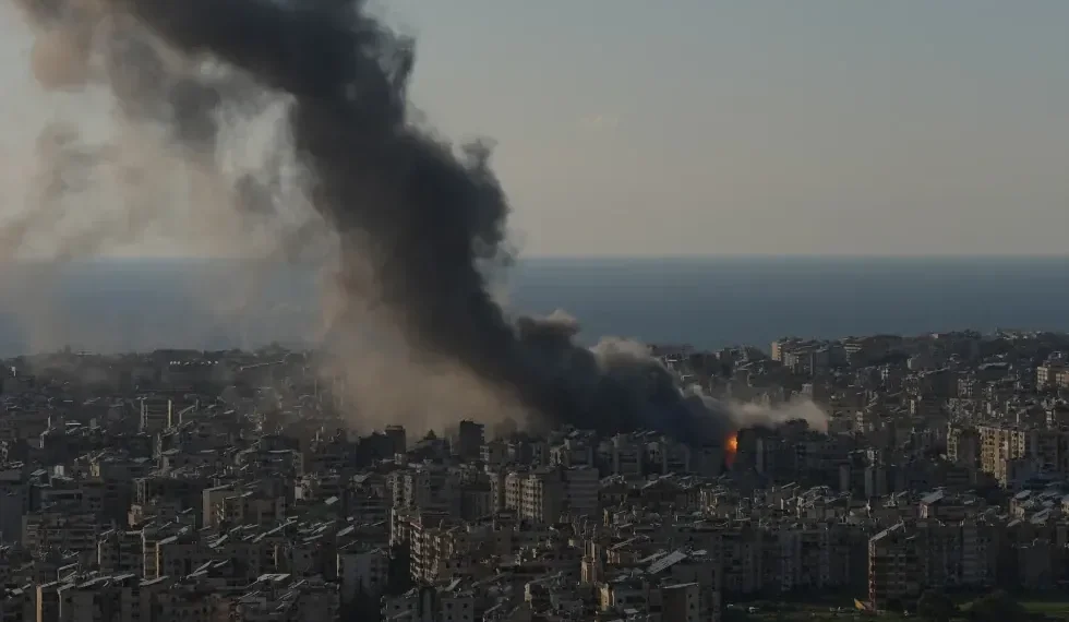 Smoke rises near Gulf oil facility after missile strike- (AP Photo/Hassan Ammar)