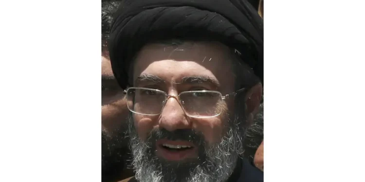 Mojtaba Khamenei portrait after appointment as Iran supreme leader - AP Photo/Vahid Salemi, File