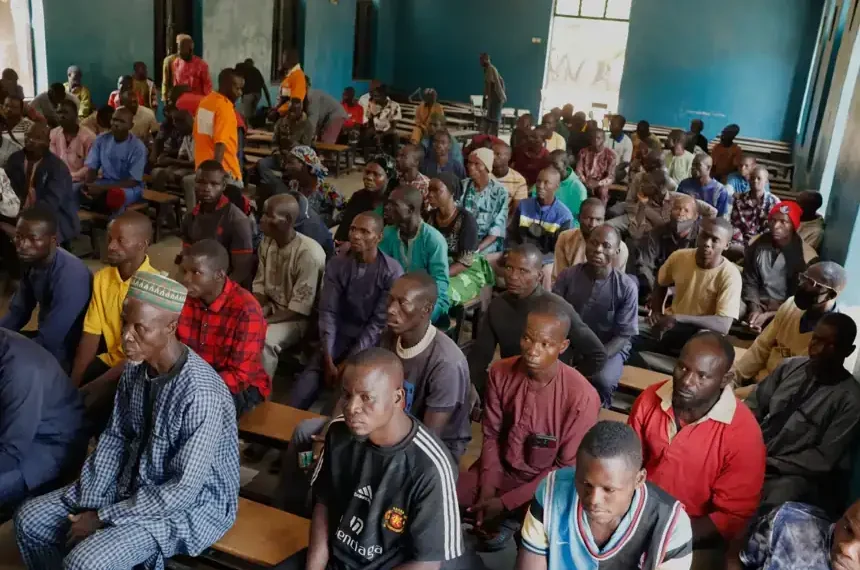 Nigerian schoolchildren after release from abduction in Niger state - AP Photo