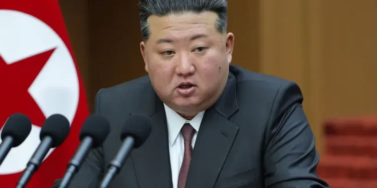 Kim Jong Un speaking on North Korea nuclear policy shift - Korean Central News Agency/Korea News Service via AP