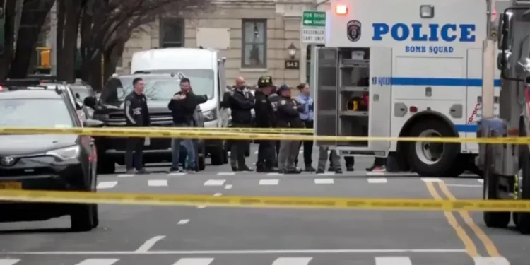 Law enforcement responds to explosive device at NYC Upper East Side protest - AP Photo/Joseph B. Frederick