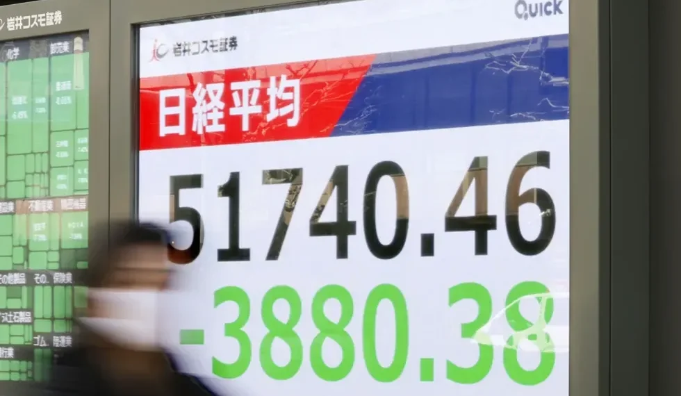 Oil price surge above $110 affecting global stock markets and energy supply concerns - Kyodo News via AP