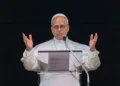 Pope Leo XIV delivering ceasefire appeal during Sunday address at Vatican - AP Photo/Andrew Medichini