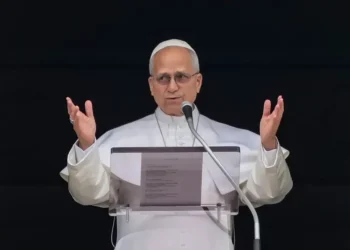 Pope Leo XIV delivering ceasefire appeal during Sunday address at Vatican - AP Photo/Andrew Medichini