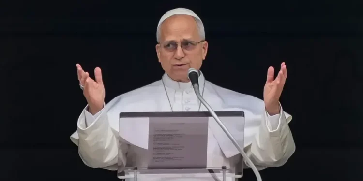 Pope Leo XIV delivering ceasefire appeal during Sunday address at Vatican - AP Photo/Andrew Medichini