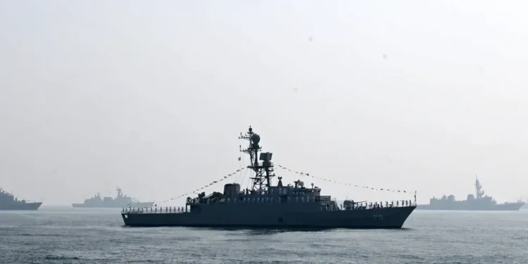 Naval patrol vessel operating in Red Sea waters - AP Photo