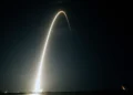 Satellite constellation in low Earth orbit representing Starlink network - AP Photo/John Raoux, File